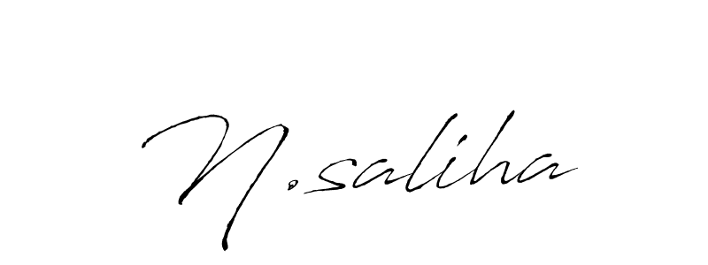 Make a beautiful signature design for name N.saliha. With this signature (Antro_Vectra) style, you can create a handwritten signature for free. N.saliha signature style 6 images and pictures png