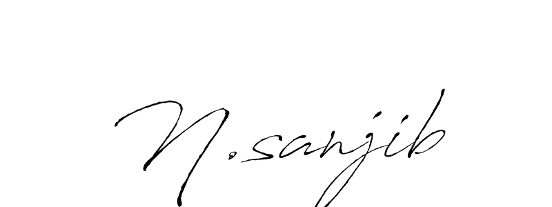 Create a beautiful signature design for name N.sanjib. With this signature (Antro_Vectra) fonts, you can make a handwritten signature for free. N.sanjib signature style 6 images and pictures png