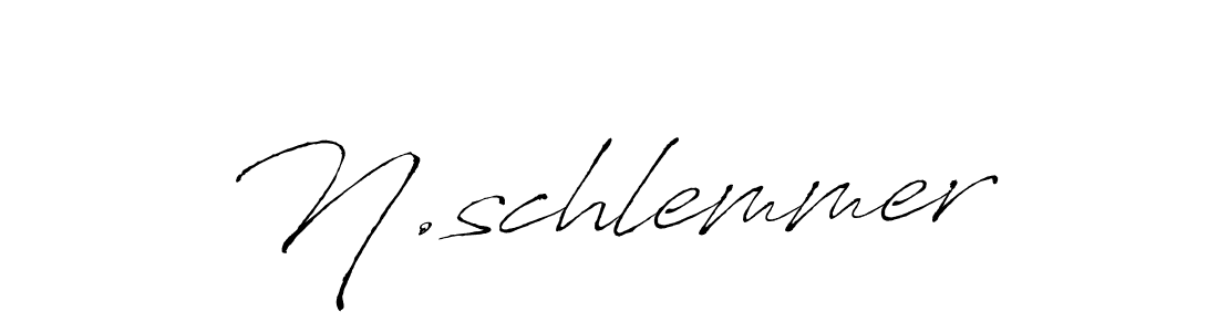 How to make N.schlemmer name signature. Use Antro_Vectra style for creating short signs online. This is the latest handwritten sign. N.schlemmer signature style 6 images and pictures png