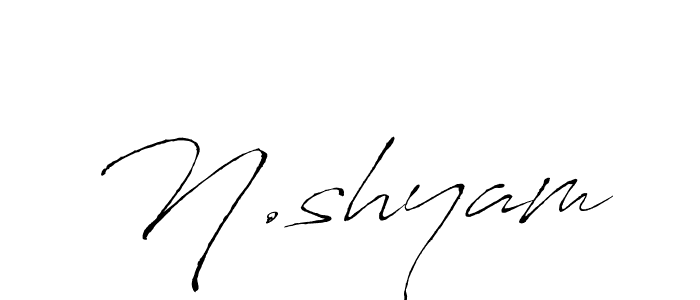 It looks lik you need a new signature style for name N.shyam. Design unique handwritten (Antro_Vectra) signature with our free signature maker in just a few clicks. N.shyam signature style 6 images and pictures png