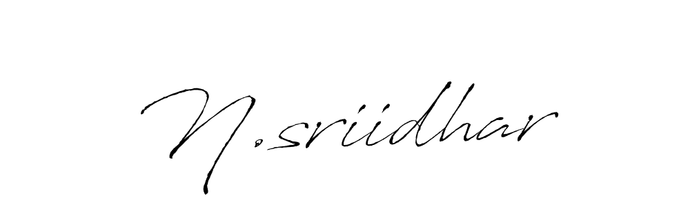 Create a beautiful signature design for name N.sriidhar. With this signature (Antro_Vectra) fonts, you can make a handwritten signature for free. N.sriidhar signature style 6 images and pictures png