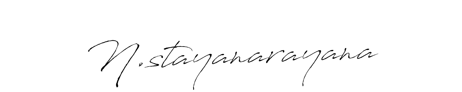 Make a beautiful signature design for name N.stayanarayana. With this signature (Antro_Vectra) style, you can create a handwritten signature for free. N.stayanarayana signature style 6 images and pictures png