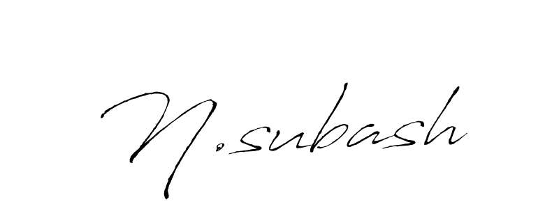 How to make N.subash signature? Antro_Vectra is a professional autograph style. Create handwritten signature for N.subash name. N.subash signature style 6 images and pictures png