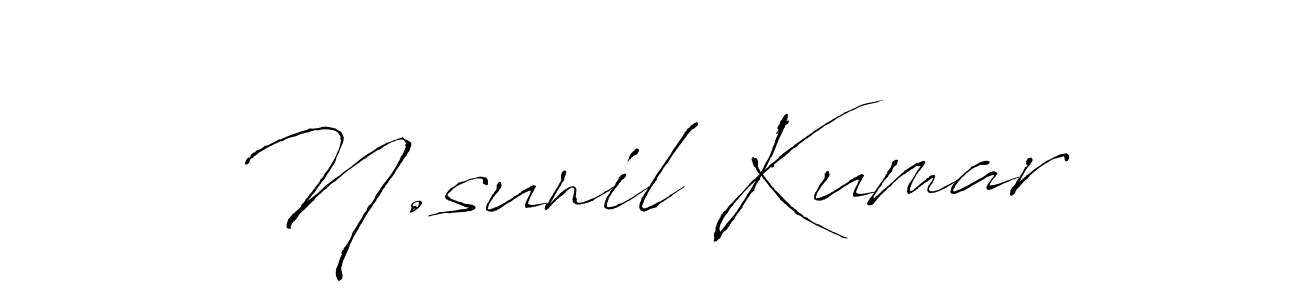 Design your own signature with our free online signature maker. With this signature software, you can create a handwritten (Antro_Vectra) signature for name N.sunil Kumar. N.sunil Kumar signature style 6 images and pictures png