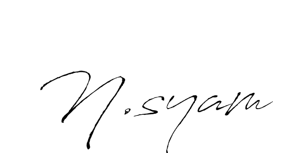 It looks lik you need a new signature style for name N.syam. Design unique handwritten (Antro_Vectra) signature with our free signature maker in just a few clicks. N.syam signature style 6 images and pictures png