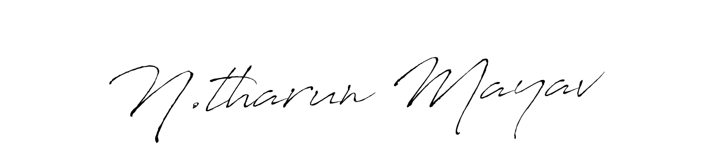 Antro_Vectra is a professional signature style that is perfect for those who want to add a touch of class to their signature. It is also a great choice for those who want to make their signature more unique. Get N.tharun Mayav name to fancy signature for free. N.tharun Mayav signature style 6 images and pictures png