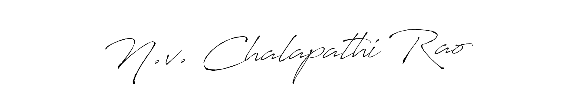 N.v. Chalapathi Rao stylish signature style. Best Handwritten Sign (Antro_Vectra) for my name. Handwritten Signature Collection Ideas for my name N.v. Chalapathi Rao. N.v. Chalapathi Rao signature style 6 images and pictures png