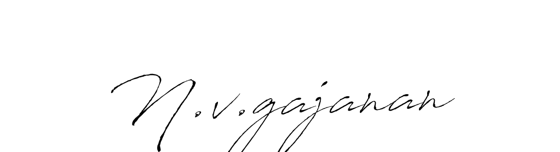 N.v.gajanan stylish signature style. Best Handwritten Sign (Antro_Vectra) for my name. Handwritten Signature Collection Ideas for my name N.v.gajanan. N.v.gajanan signature style 6 images and pictures png