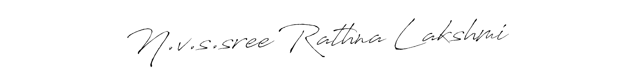 N.v.s.sree Rathna Lakshmi stylish signature style. Best Handwritten Sign (Antro_Vectra) for my name. Handwritten Signature Collection Ideas for my name N.v.s.sree Rathna Lakshmi. N.v.s.sree Rathna Lakshmi signature style 6 images and pictures png