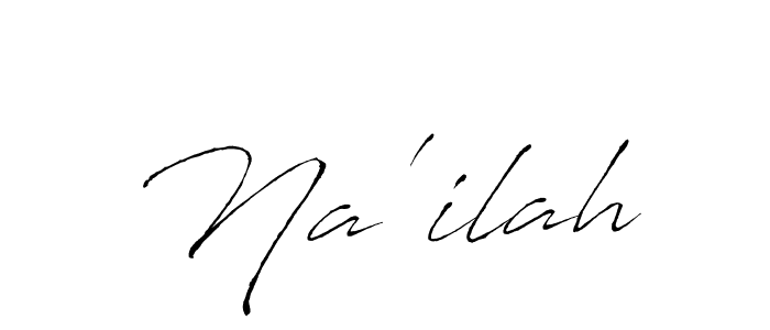 Create a beautiful signature design for name Na'ilah. With this signature (Antro_Vectra) fonts, you can make a handwritten signature for free. Na'ilah signature style 6 images and pictures png