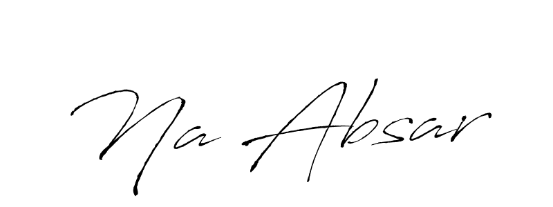 Design your own signature with our free online signature maker. With this signature software, you can create a handwritten (Antro_Vectra) signature for name Na Absar. Na Absar signature style 6 images and pictures png