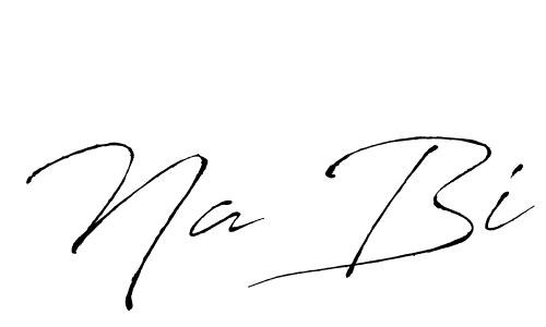 Make a beautiful signature design for name Na Bi. With this signature (Antro_Vectra) style, you can create a handwritten signature for free. Na Bi signature style 6 images and pictures png