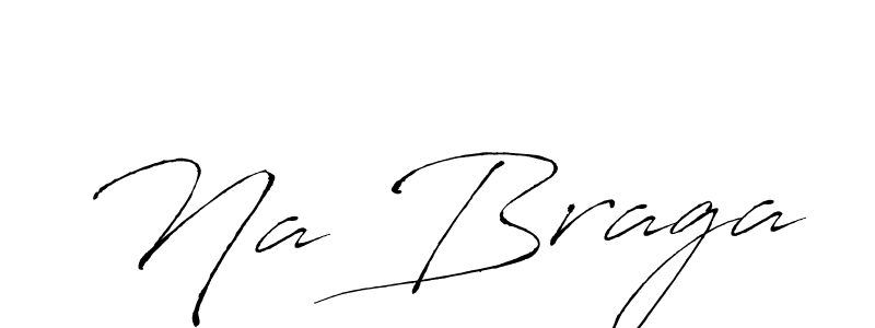 Design your own signature with our free online signature maker. With this signature software, you can create a handwritten (Antro_Vectra) signature for name Na Braga. Na Braga signature style 6 images and pictures png