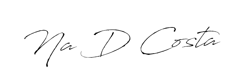 Use a signature maker to create a handwritten signature online. With this signature software, you can design (Antro_Vectra) your own signature for name Na D Costa. Na D Costa signature style 6 images and pictures png