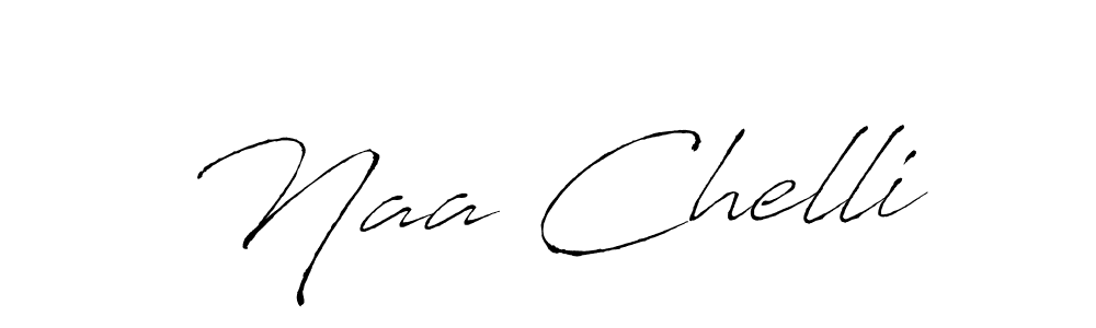 How to make Naa Chelli name signature. Use Antro_Vectra style for creating short signs online. This is the latest handwritten sign. Naa Chelli signature style 6 images and pictures png