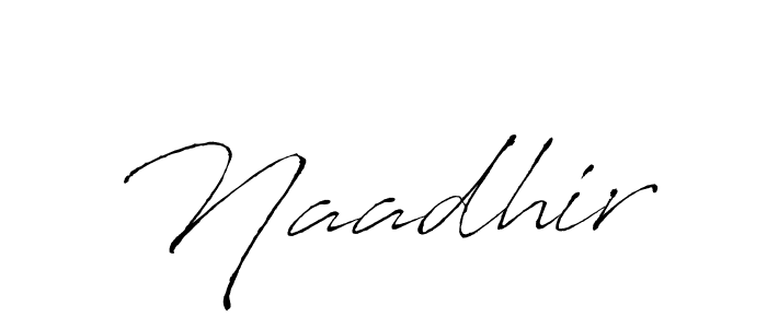 Create a beautiful signature design for name Naadhir. With this signature (Antro_Vectra) fonts, you can make a handwritten signature for free. Naadhir signature style 6 images and pictures png