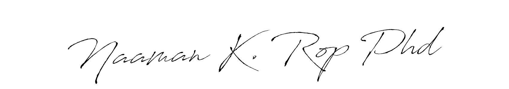 Also You can easily find your signature by using the search form. We will create Naaman K. Rop Phd name handwritten signature images for you free of cost using Antro_Vectra sign style. Naaman K. Rop Phd signature style 6 images and pictures png