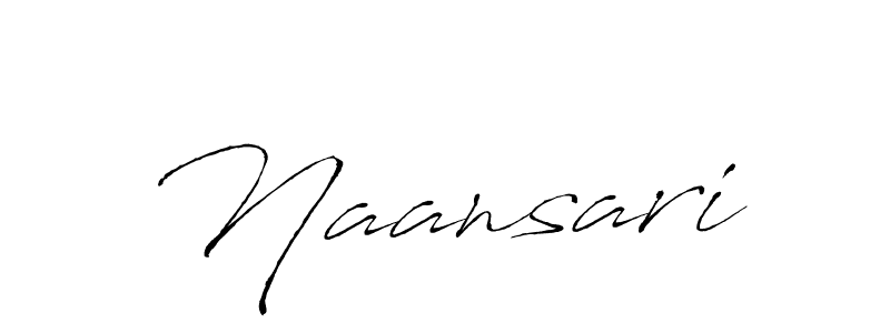 How to make Naansari signature? Antro_Vectra is a professional autograph style. Create handwritten signature for Naansari name. Naansari signature style 6 images and pictures png
