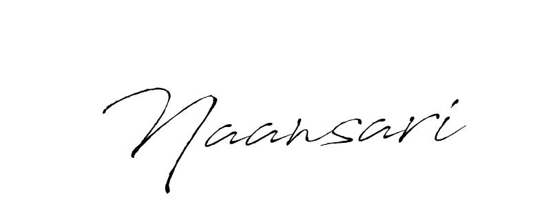 How to make Naansari signature? Antro_Vectra is a professional autograph style. Create handwritten signature for Naansari name. Naansari signature style 6 images and pictures png