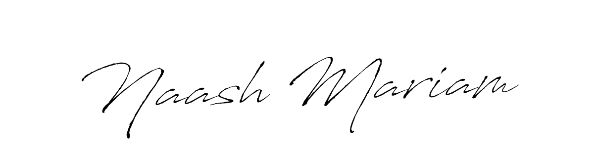 How to make Naash Mariam name signature. Use Antro_Vectra style for creating short signs online. This is the latest handwritten sign. Naash Mariam signature style 6 images and pictures png