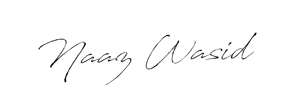 How to make Naaz Wasid signature? Antro_Vectra is a professional autograph style. Create handwritten signature for Naaz Wasid name. Naaz Wasid signature style 6 images and pictures png