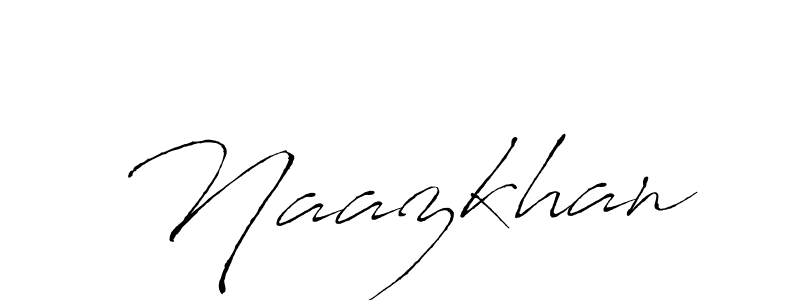 Design your own signature with our free online signature maker. With this signature software, you can create a handwritten (Antro_Vectra) signature for name Naazkhan. Naazkhan signature style 6 images and pictures png