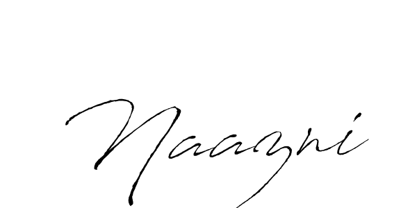 Design your own signature with our free online signature maker. With this signature software, you can create a handwritten (Antro_Vectra) signature for name Naazni. Naazni signature style 6 images and pictures png