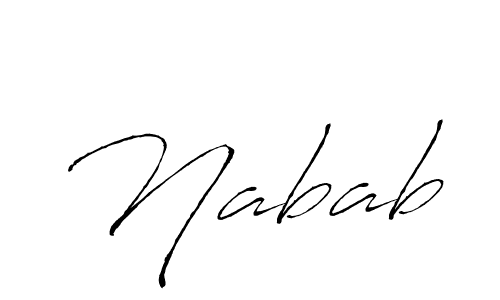 Use a signature maker to create a handwritten signature online. With this signature software, you can design (Antro_Vectra) your own signature for name Nabab. Nabab signature style 6 images and pictures png