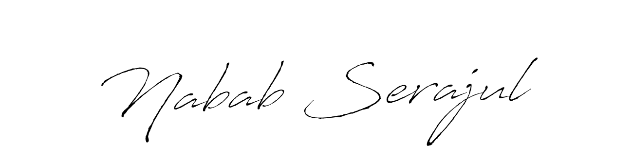 Create a beautiful signature design for name Nabab Serajul. With this signature (Antro_Vectra) fonts, you can make a handwritten signature for free. Nabab Serajul signature style 6 images and pictures png