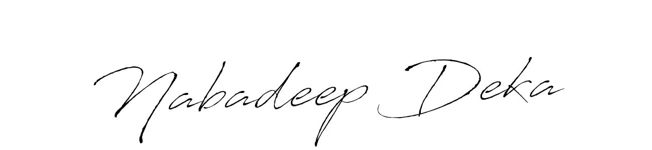 How to make Nabadeep Deka name signature. Use Antro_Vectra style for creating short signs online. This is the latest handwritten sign. Nabadeep Deka signature style 6 images and pictures png