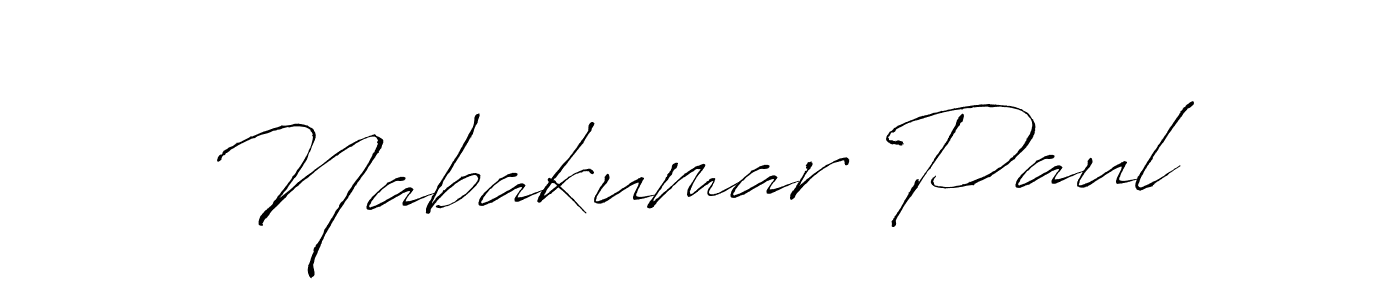 How to make Nabakumar Paul signature? Antro_Vectra is a professional autograph style. Create handwritten signature for Nabakumar Paul name. Nabakumar Paul signature style 6 images and pictures png