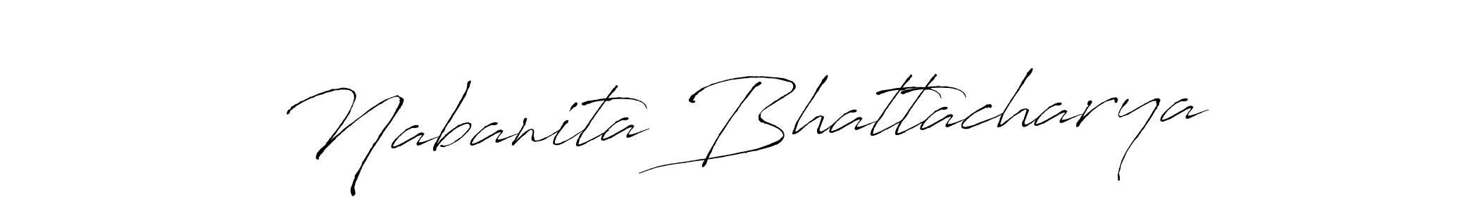 Make a beautiful signature design for name Nabanita Bhattacharya. With this signature (Antro_Vectra) style, you can create a handwritten signature for free. Nabanita Bhattacharya signature style 6 images and pictures png