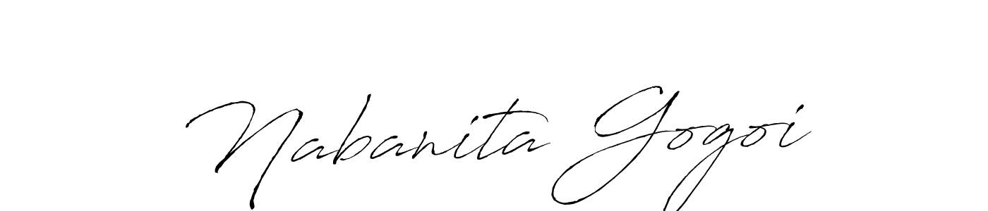 Antro_Vectra is a professional signature style that is perfect for those who want to add a touch of class to their signature. It is also a great choice for those who want to make their signature more unique. Get Nabanita Gogoi name to fancy signature for free. Nabanita Gogoi signature style 6 images and pictures png