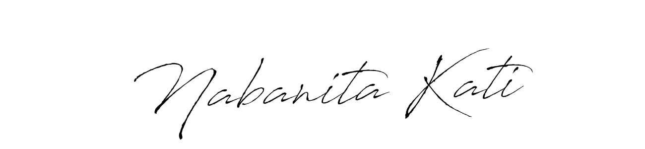 Similarly Antro_Vectra is the best handwritten signature design. Signature creator online .You can use it as an online autograph creator for name Nabanita Kati. Nabanita Kati signature style 6 images and pictures png