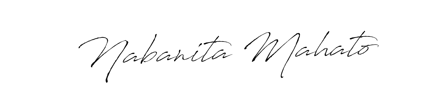 How to make Nabanita Mahato signature? Antro_Vectra is a professional autograph style. Create handwritten signature for Nabanita Mahato name. Nabanita Mahato signature style 6 images and pictures png