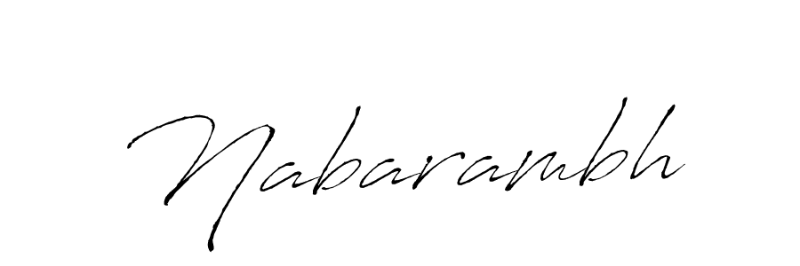 Use a signature maker to create a handwritten signature online. With this signature software, you can design (Antro_Vectra) your own signature for name Nabarambh. Nabarambh signature style 6 images and pictures png