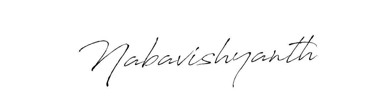 How to make Nabavishyanth name signature. Use Antro_Vectra style for creating short signs online. This is the latest handwritten sign. Nabavishyanth signature style 6 images and pictures png