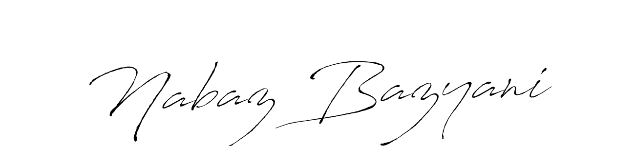 The best way (Antro_Vectra) to make a short signature is to pick only two or three words in your name. The name Nabaz Bazyani include a total of six letters. For converting this name. Nabaz Bazyani signature style 6 images and pictures png