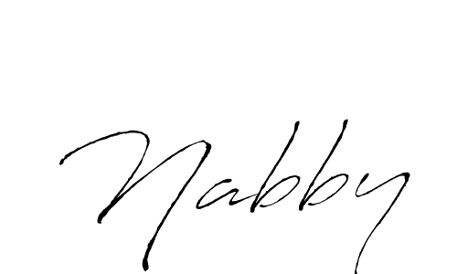 How to make Nabby signature? Antro_Vectra is a professional autograph style. Create handwritten signature for Nabby name. Nabby signature style 6 images and pictures png