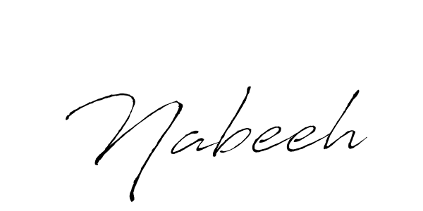 Nabeeh stylish signature style. Best Handwritten Sign (Antro_Vectra) for my name. Handwritten Signature Collection Ideas for my name Nabeeh. Nabeeh signature style 6 images and pictures png