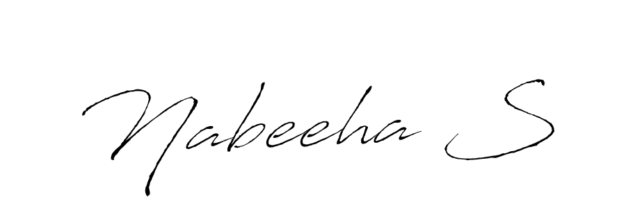 Nabeeha S stylish signature style. Best Handwritten Sign (Antro_Vectra) for my name. Handwritten Signature Collection Ideas for my name Nabeeha S. Nabeeha S signature style 6 images and pictures png