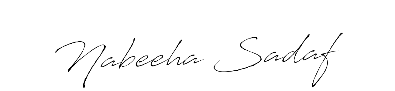 Create a beautiful signature design for name Nabeeha Sadaf. With this signature (Antro_Vectra) fonts, you can make a handwritten signature for free. Nabeeha Sadaf signature style 6 images and pictures png