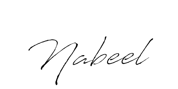 Make a beautiful signature design for name Nabeel. With this signature (Antro_Vectra) style, you can create a handwritten signature for free. Nabeel signature style 6 images and pictures png