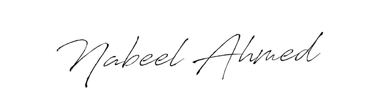 Nabeel Ahmed stylish signature style. Best Handwritten Sign (Antro_Vectra) for my name. Handwritten Signature Collection Ideas for my name Nabeel Ahmed. Nabeel Ahmed signature style 6 images and pictures png