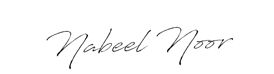 Nabeel Noor stylish signature style. Best Handwritten Sign (Antro_Vectra) for my name. Handwritten Signature Collection Ideas for my name Nabeel Noor. Nabeel Noor signature style 6 images and pictures png
