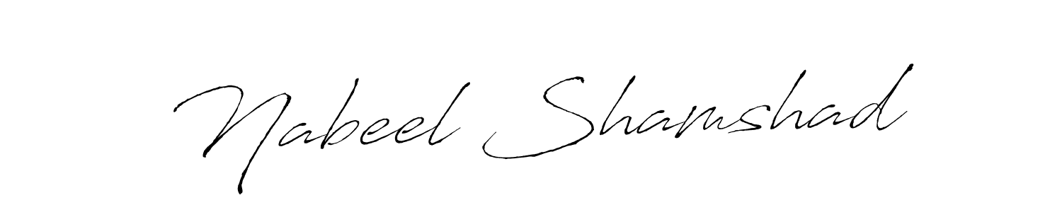 Design your own signature with our free online signature maker. With this signature software, you can create a handwritten (Antro_Vectra) signature for name Nabeel Shamshad. Nabeel Shamshad signature style 6 images and pictures png