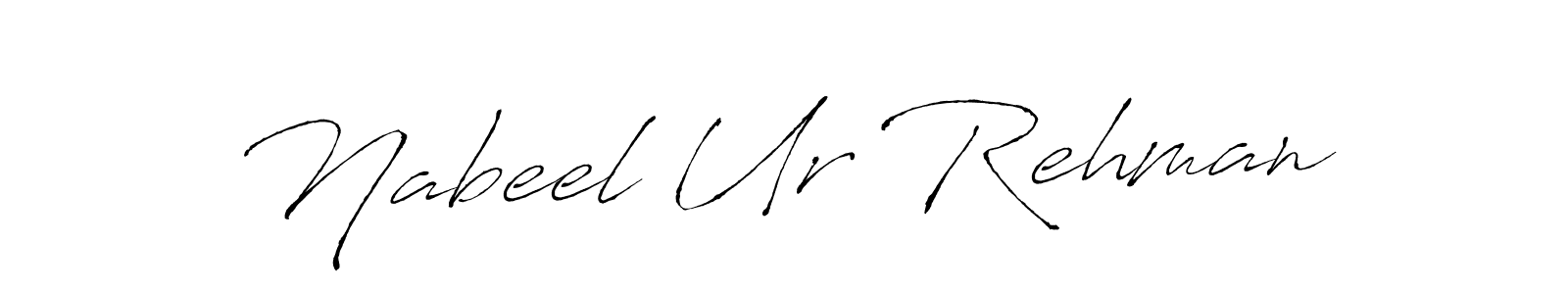 Make a beautiful signature design for name Nabeel Ur Rehman. With this signature (Antro_Vectra) style, you can create a handwritten signature for free. Nabeel Ur Rehman signature style 6 images and pictures png