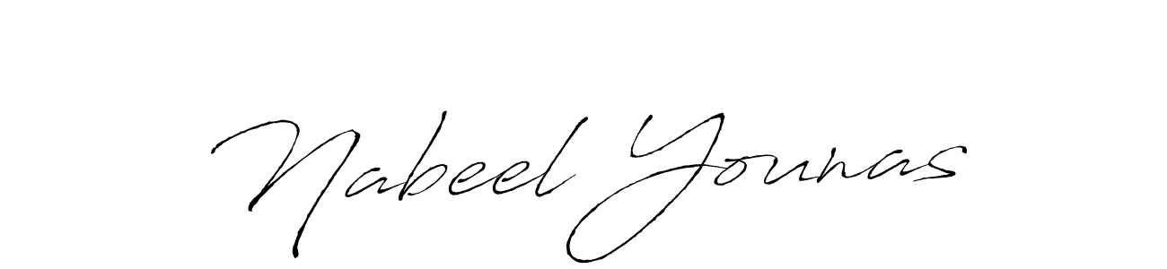 Use a signature maker to create a handwritten signature online. With this signature software, you can design (Antro_Vectra) your own signature for name Nabeel Younas. Nabeel Younas signature style 6 images and pictures png