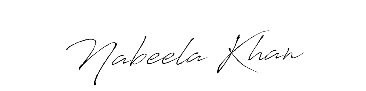 How to make Nabeela Khan name signature. Use Antro_Vectra style for creating short signs online. This is the latest handwritten sign. Nabeela Khan signature style 6 images and pictures png