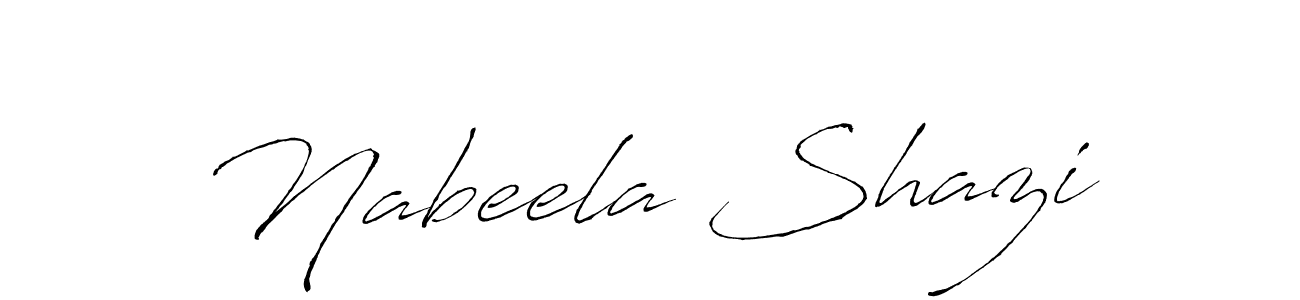 Create a beautiful signature design for name Nabeela Shazi. With this signature (Antro_Vectra) fonts, you can make a handwritten signature for free. Nabeela Shazi signature style 6 images and pictures png